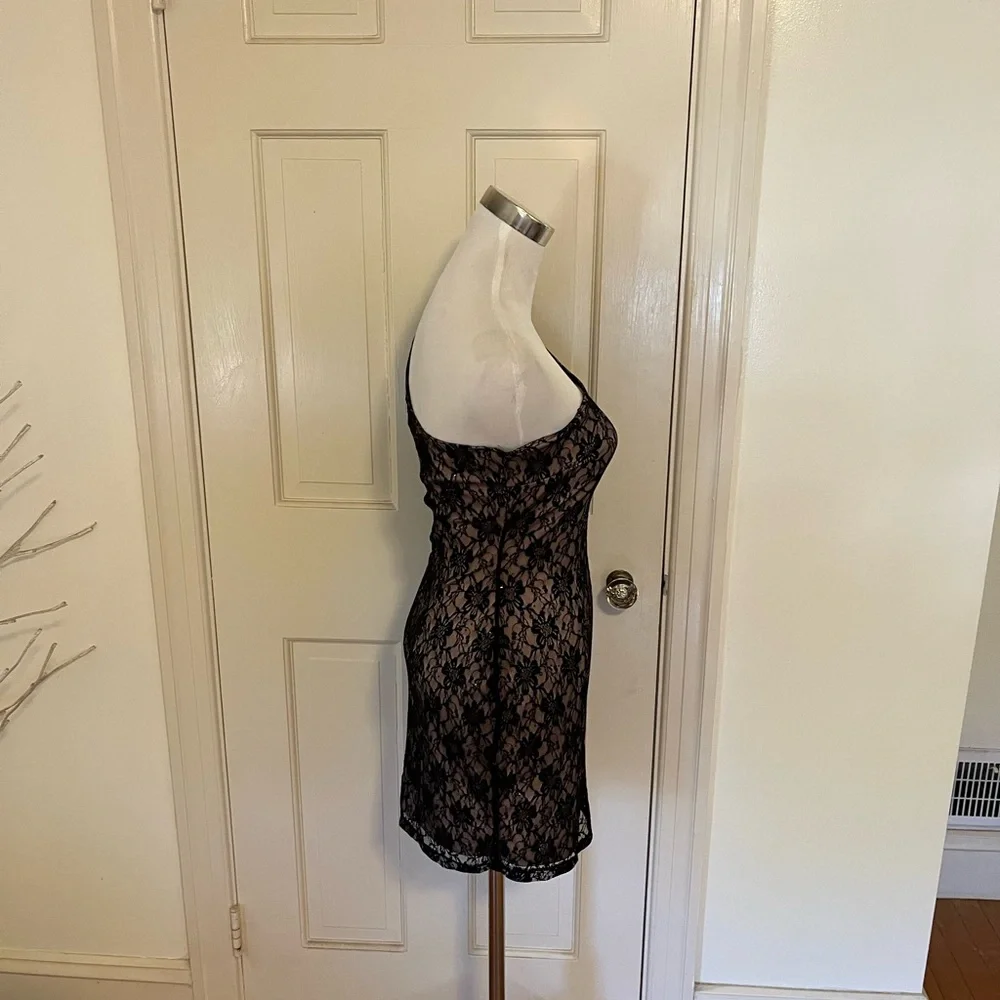 Vintage Forever 21 Asymmetrical Lace one Sleeve Top small - Picture 3 of 9